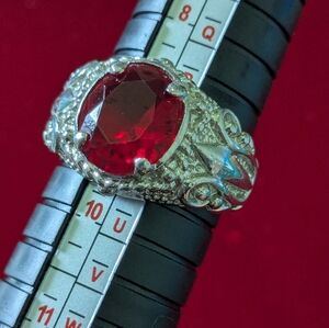 Red Ring Silver